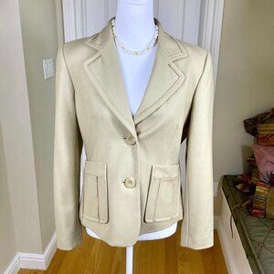 Harve Benard Blazer Wool Tan Petite (8P)